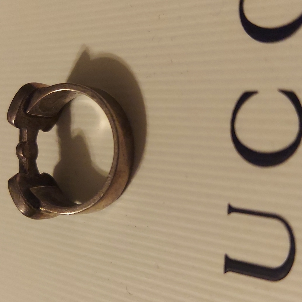 Amazing vintage Gucci horsebit ring, 925 unisex, enamel, rare  70's GVC! - Picture 5 of 10